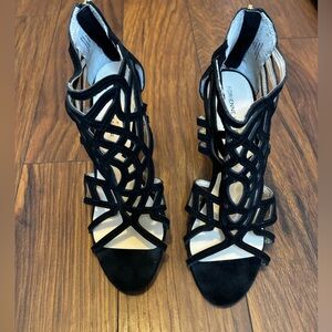 Adrienne Vittadini 
AV Gala black open toe heels 7 1/2